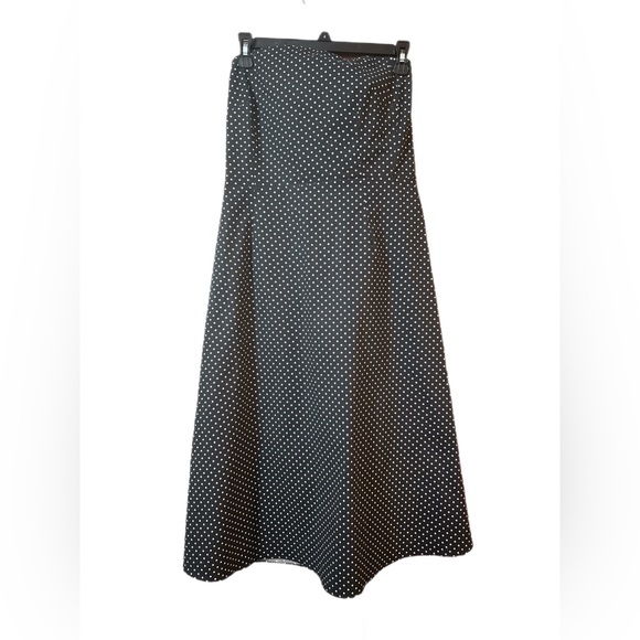 New York & Co Strapless Black dress with white polka dots EUC - Picture 1 of 4